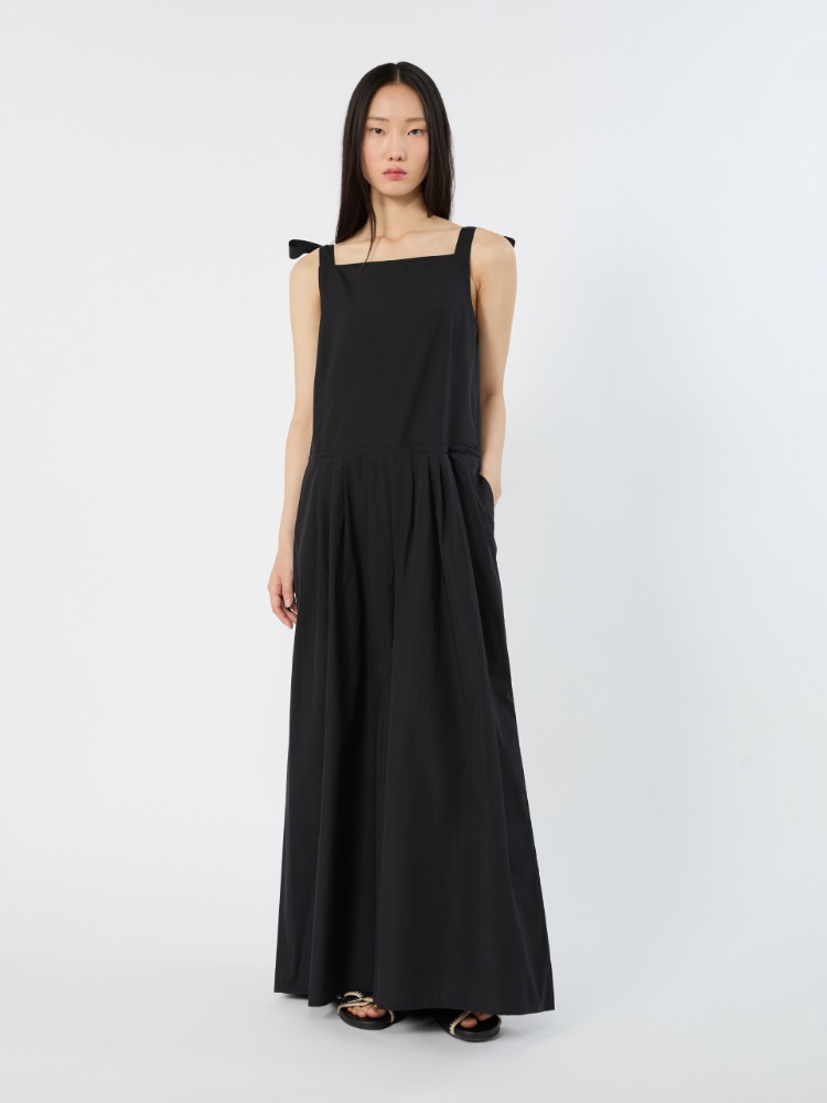 Cotton poplin jumpsuit - BLACK - 2