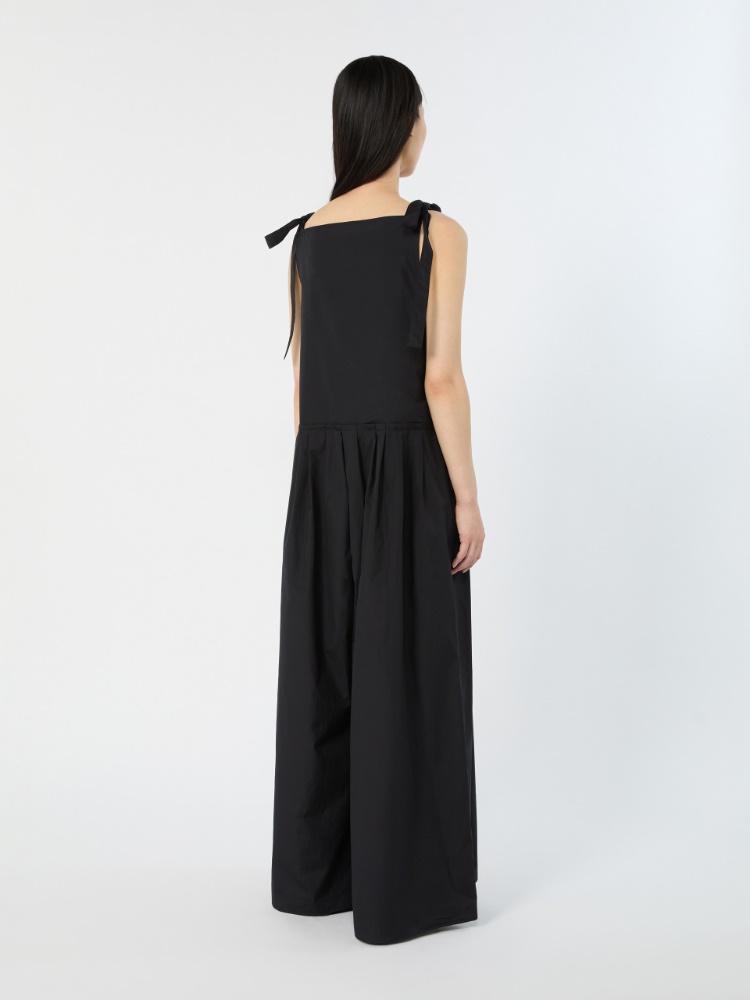 Cotton poplin jumpsuit - BLACK - 3