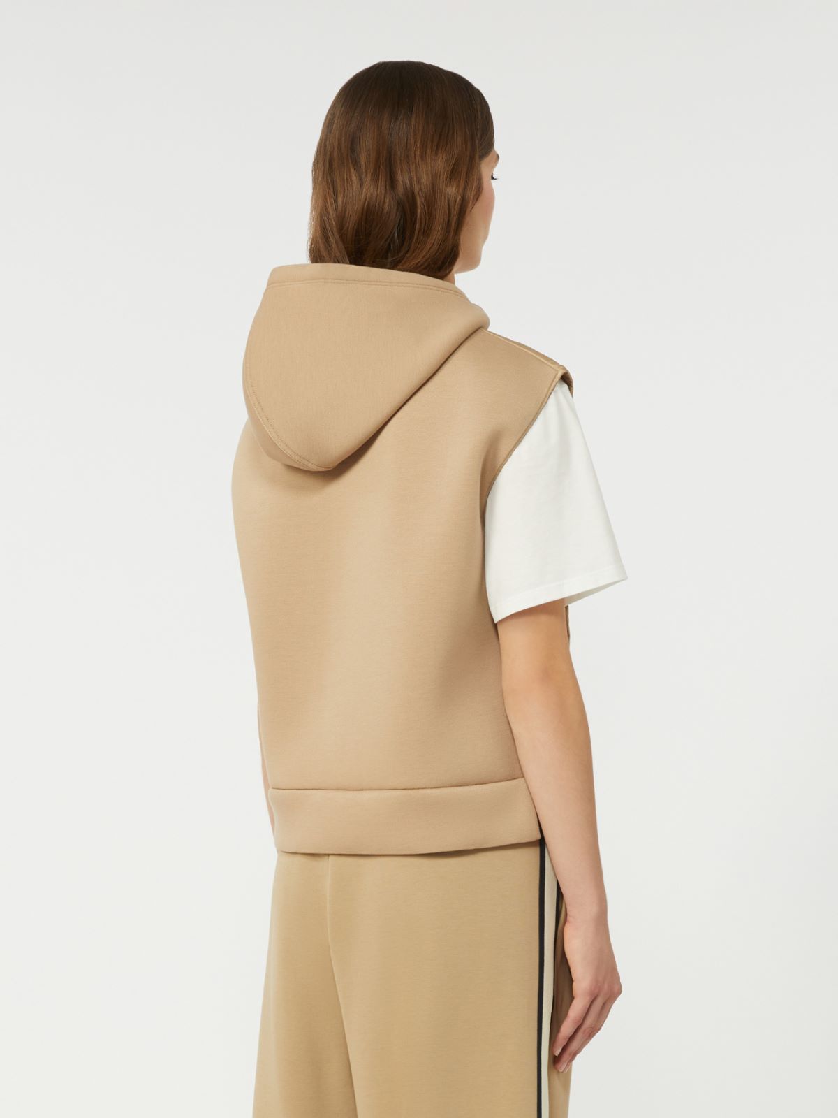 Padded sleeveless jacket in water-repellent canvas - BEIGE - Max Mara - 5