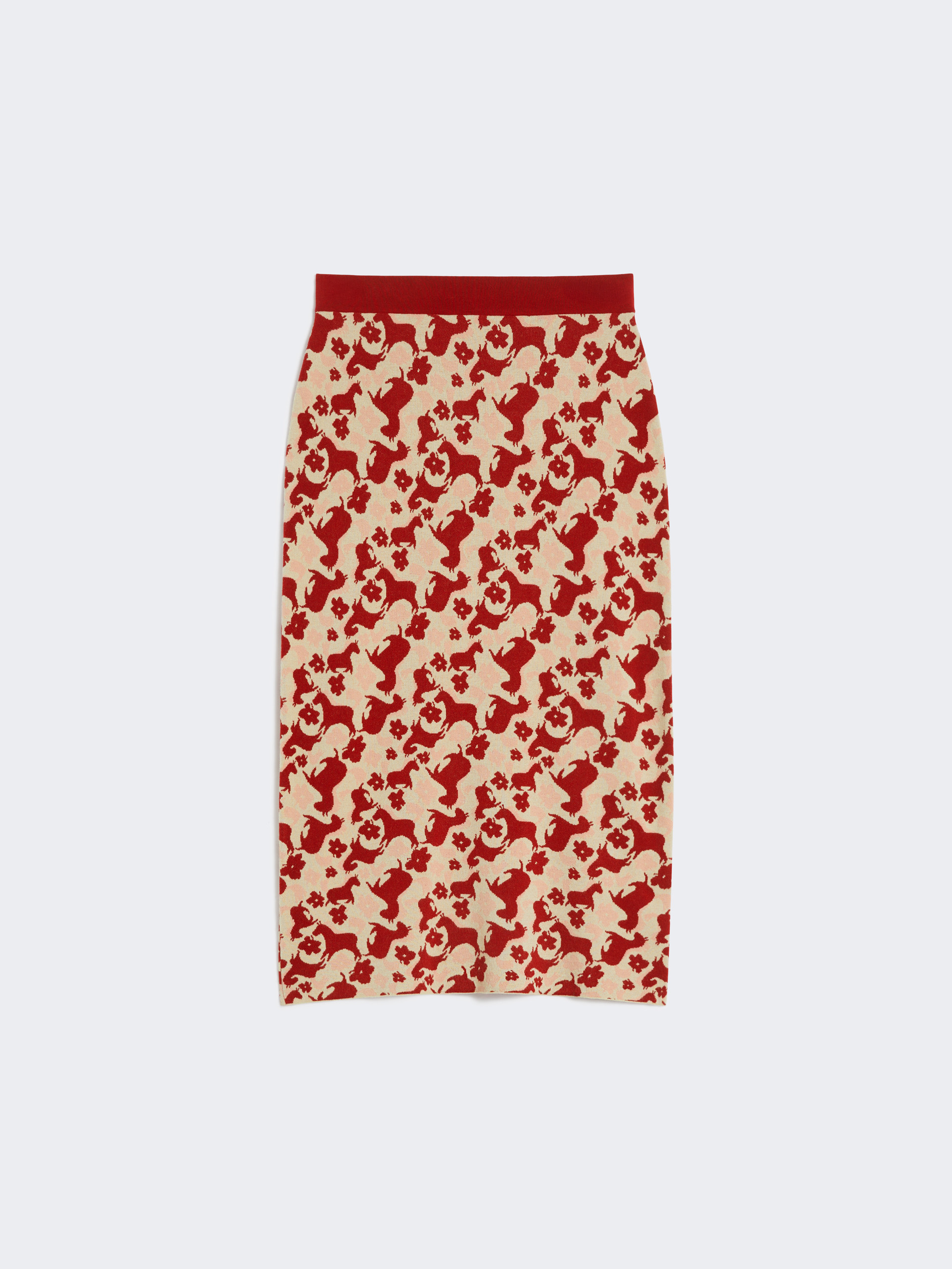 Jupe en fil jacquard - ROUGE - Max Mara - 4
