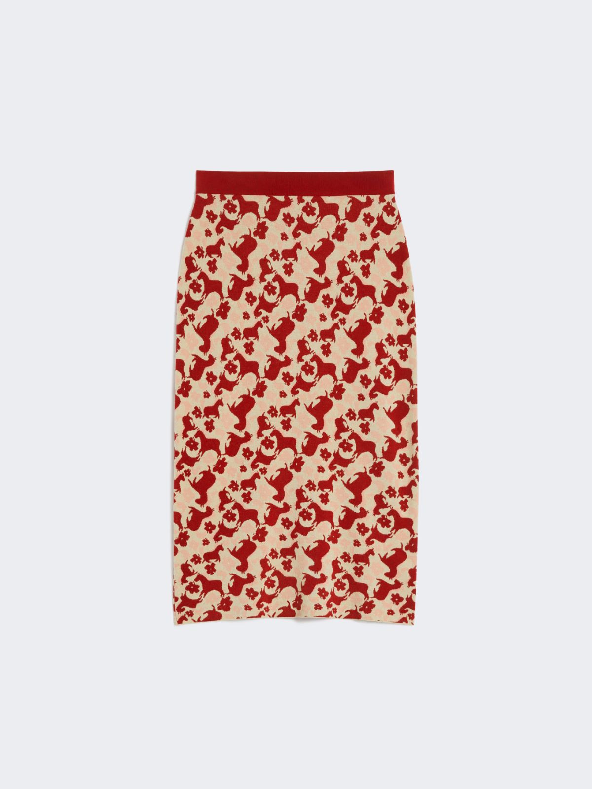 Jacquard yarn skirt - RED - Max Mara - 8