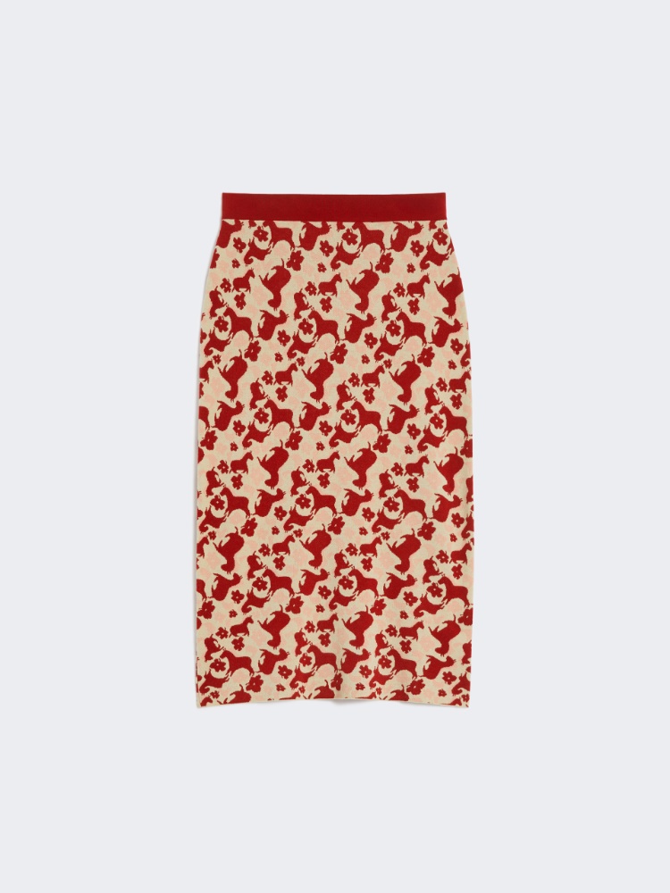 Jupe en fil jacquard - ROUGE - Max Mara