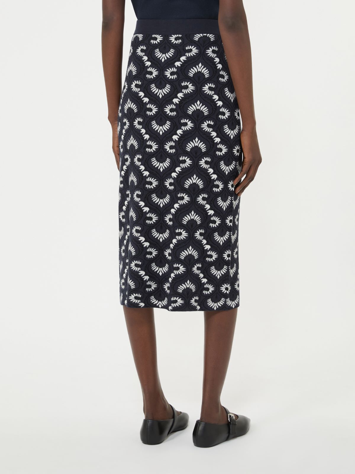 바쿠오 비스코스 스커트 - NAVY - Max Mara - 4