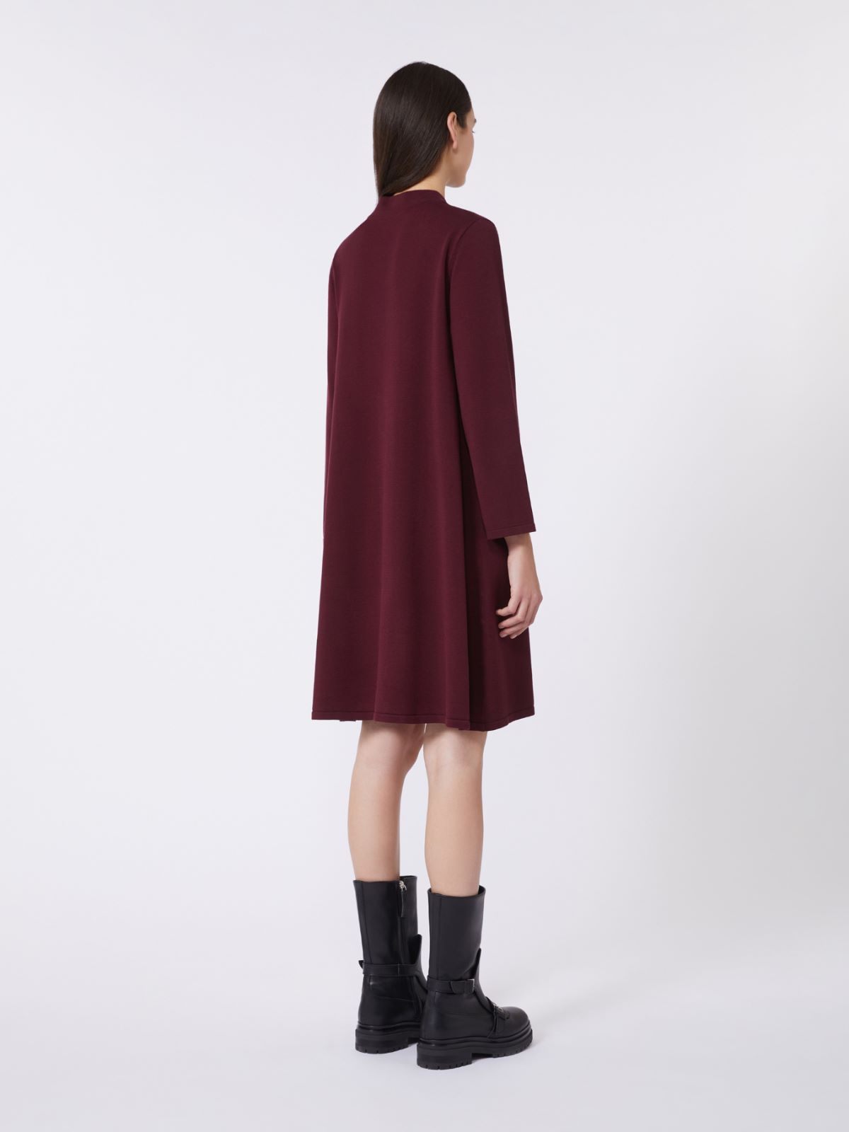 Stretch viscose yarn dress - BORDEAUX - Max Mara - 4