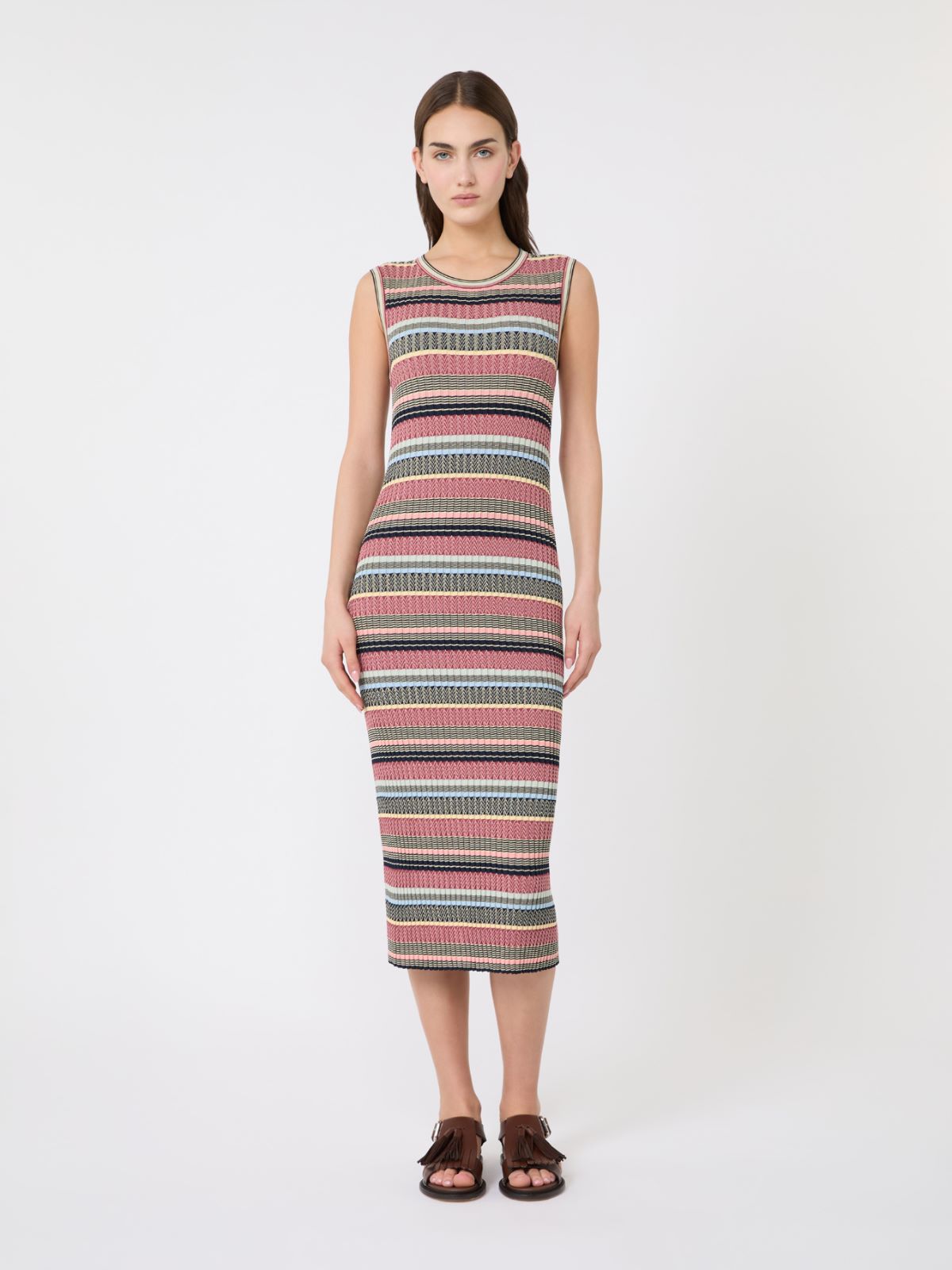 Viscose yarn midi dress - MULTICOLOUR - Max Mara - 2