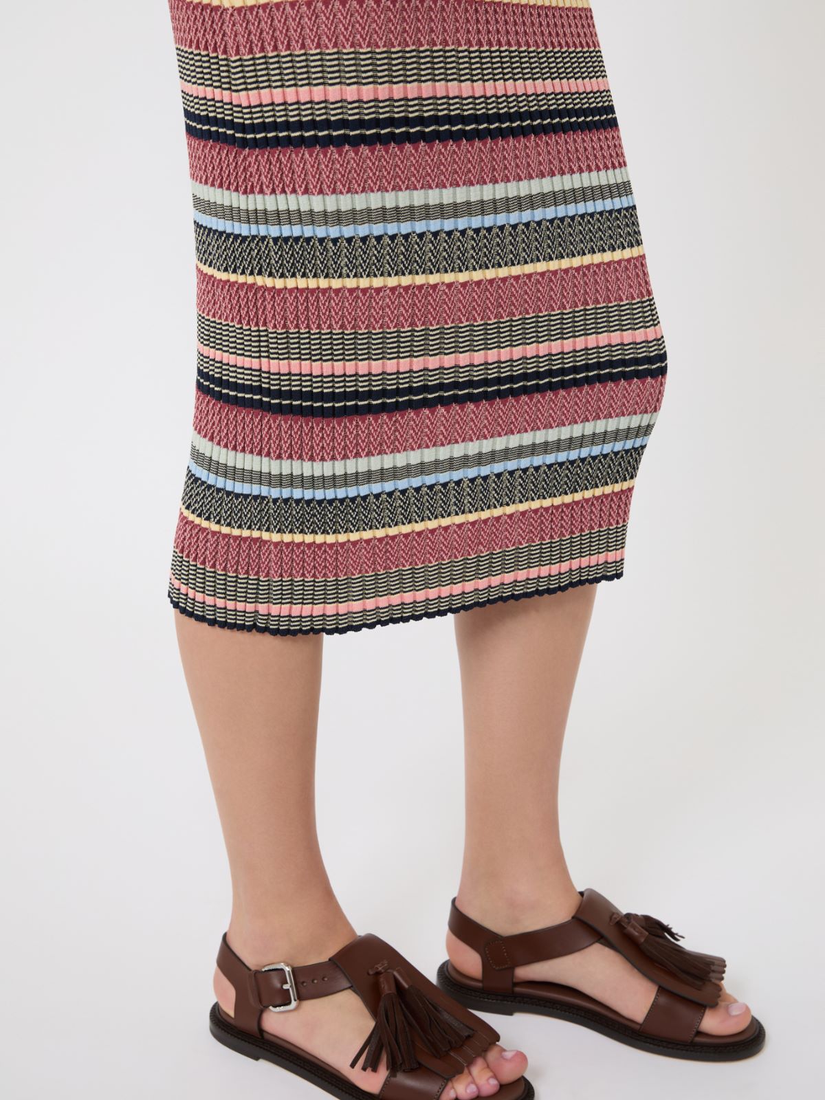 Viscose yarn midi dress - MULTICOLOUR - Max Mara - 4