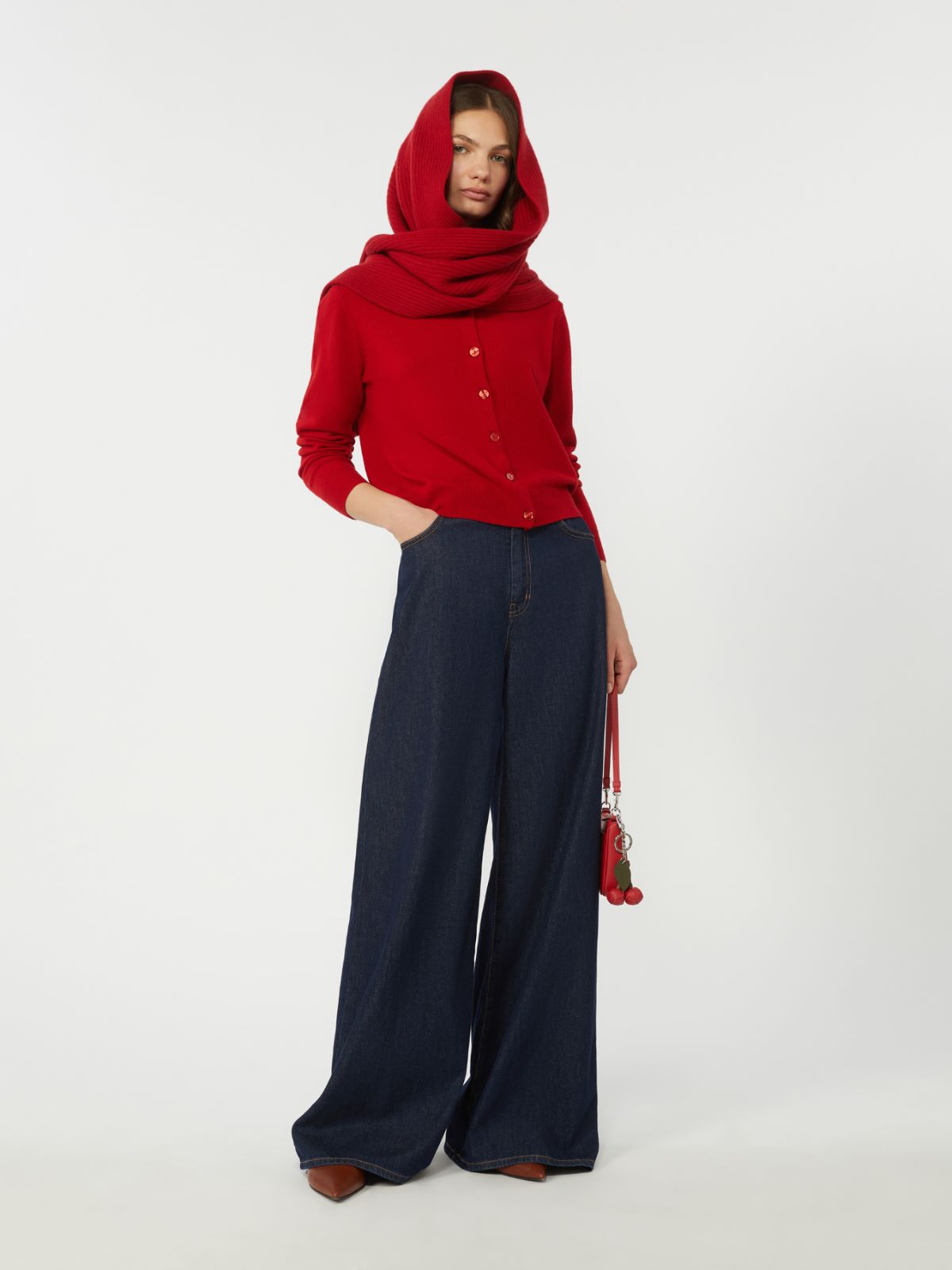 Wool and cashmere cardigan - RED - Max Mara