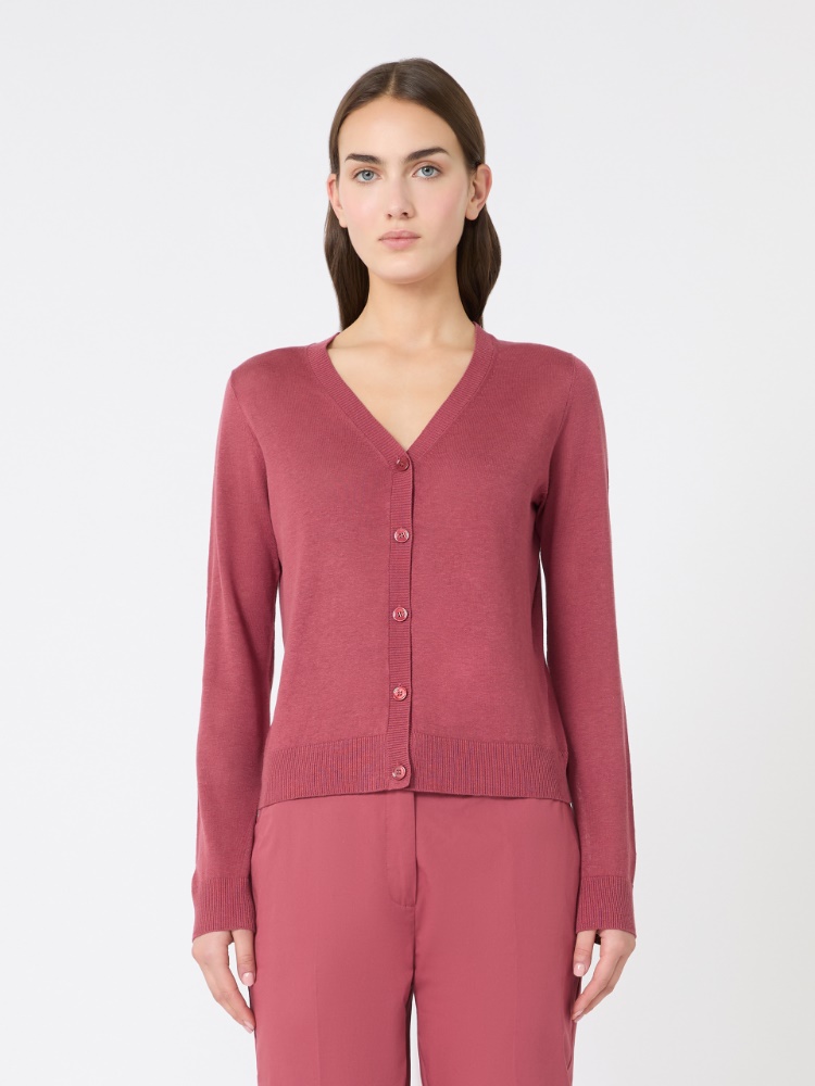 아데쏘 실크 가디건 - CHERRY - 2