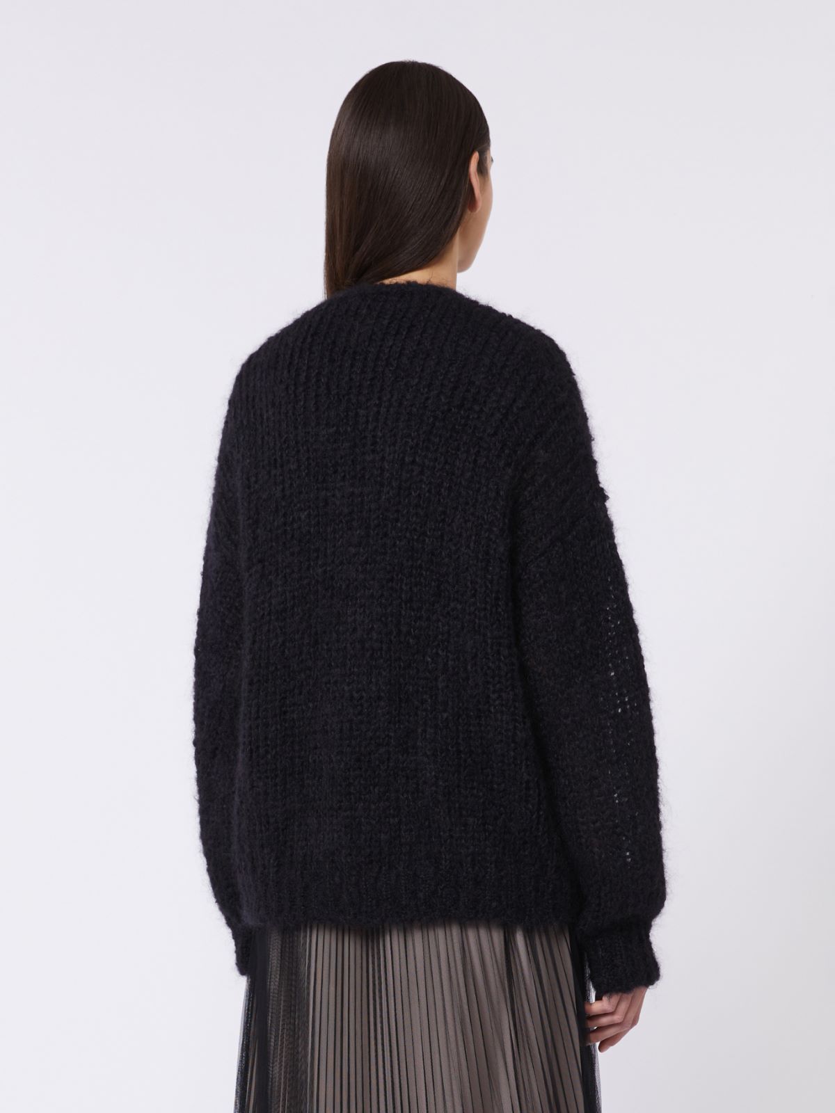 Mohair cardigan - BLACK - Max Mara - 5