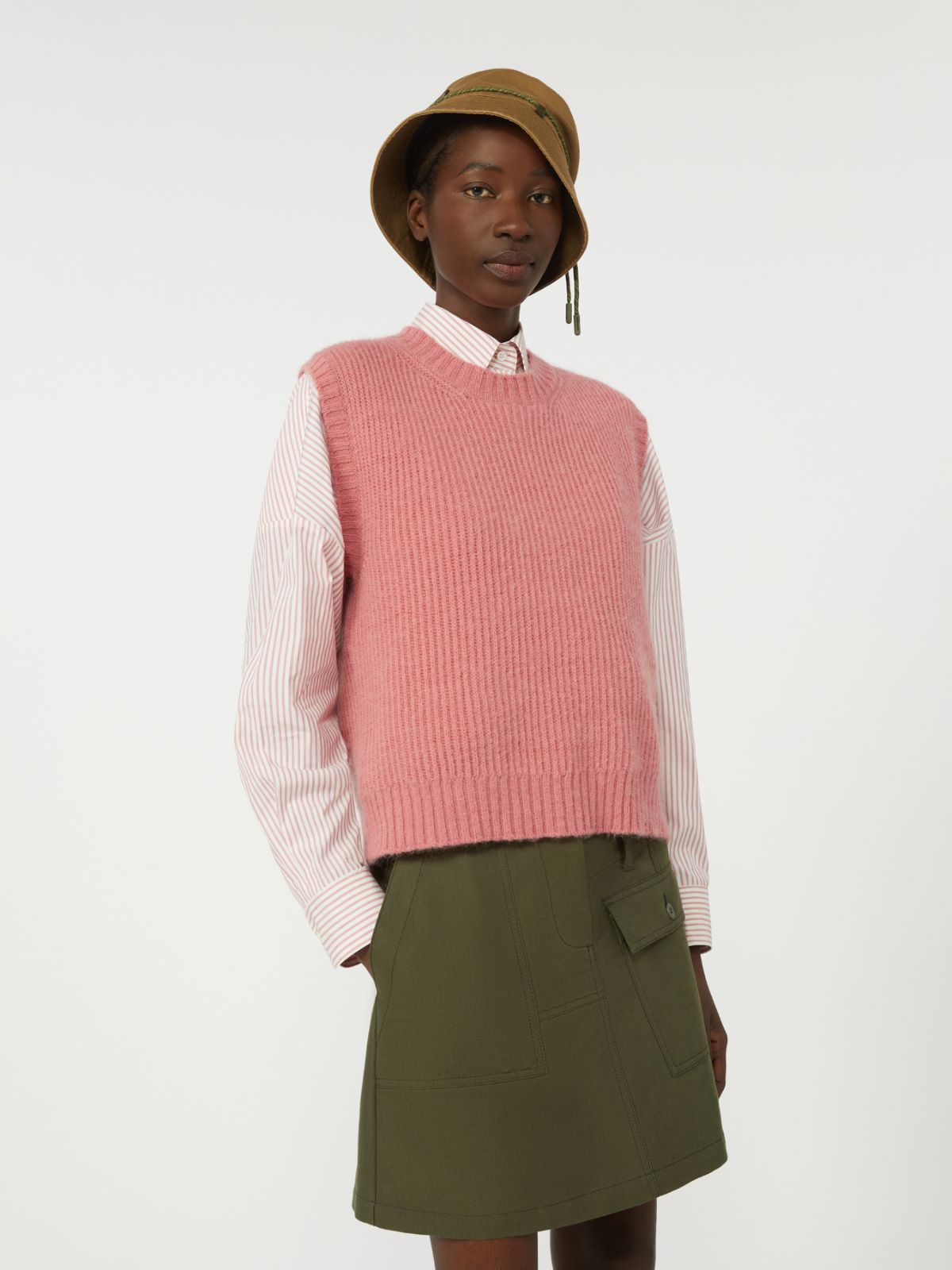 Mohair-blend gilet - ANTIQUE ROSE - Max Mara - 5