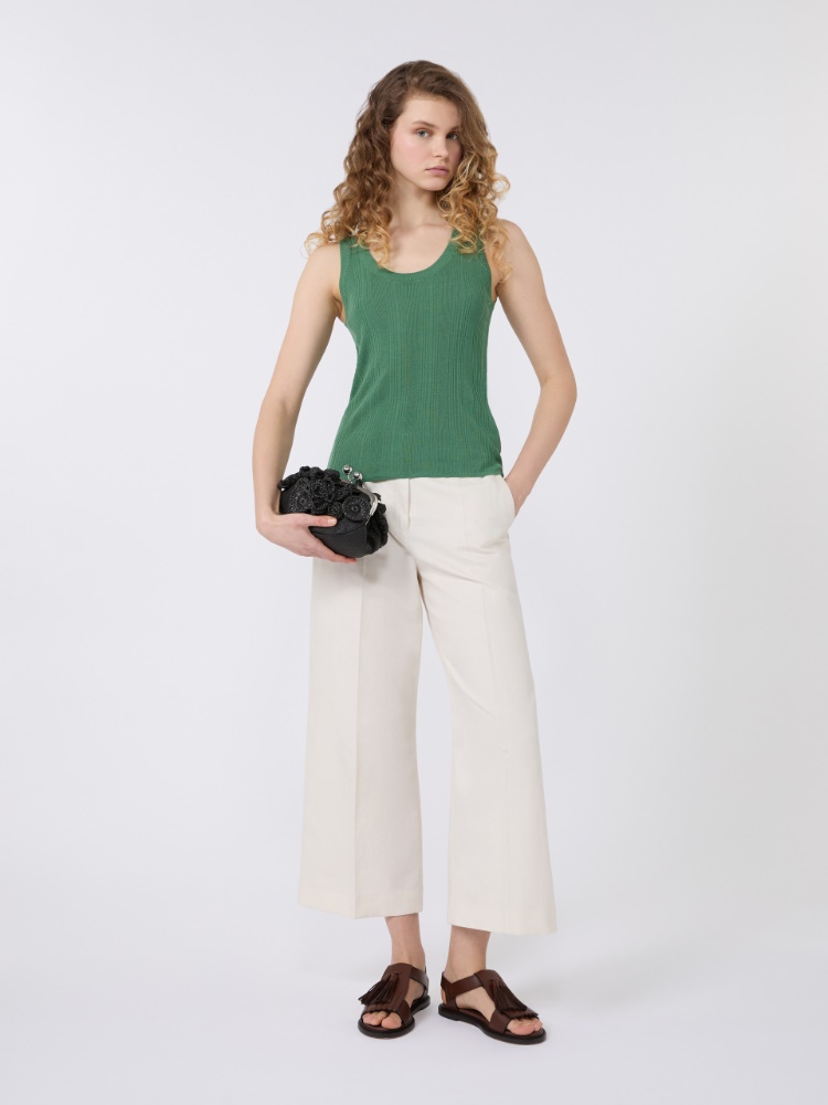 Ärmelloser Pullover aus Viskose - GRUEN - Max Mara