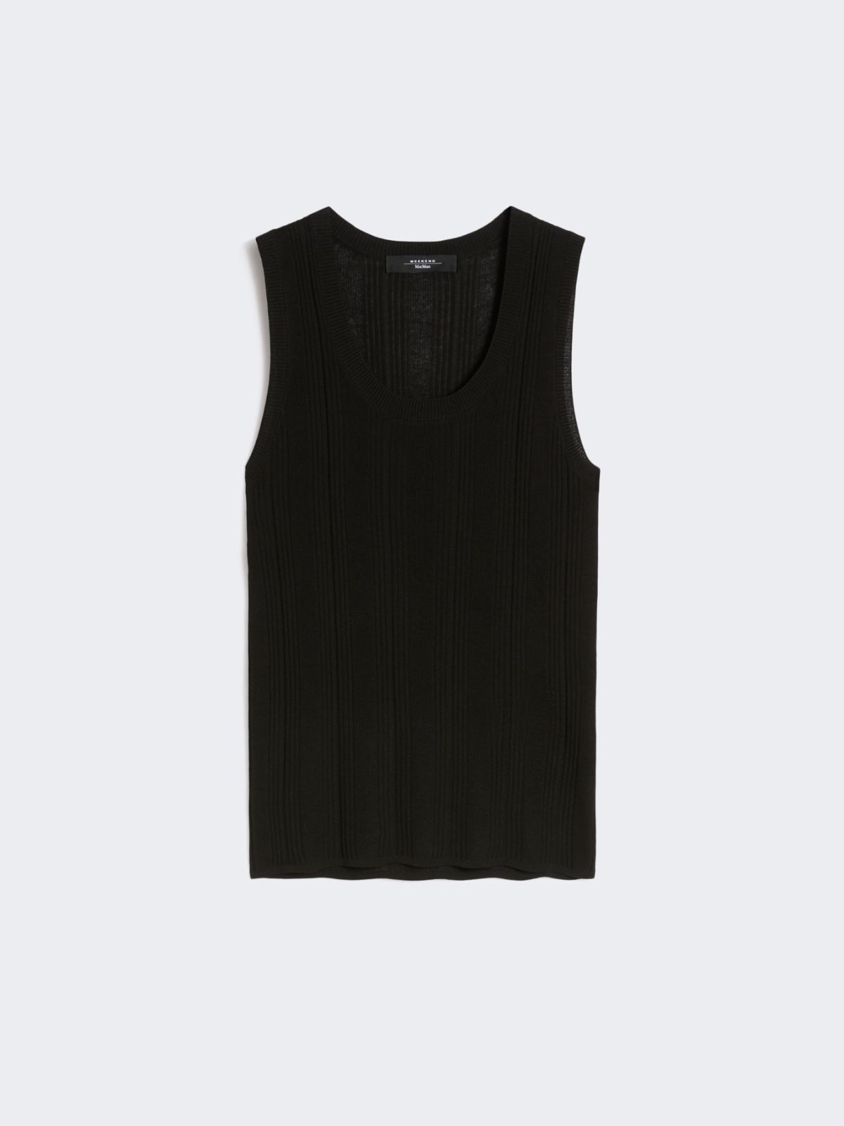 Viscose yarn sleeveless jumper - BLACK - Max Mara - 5