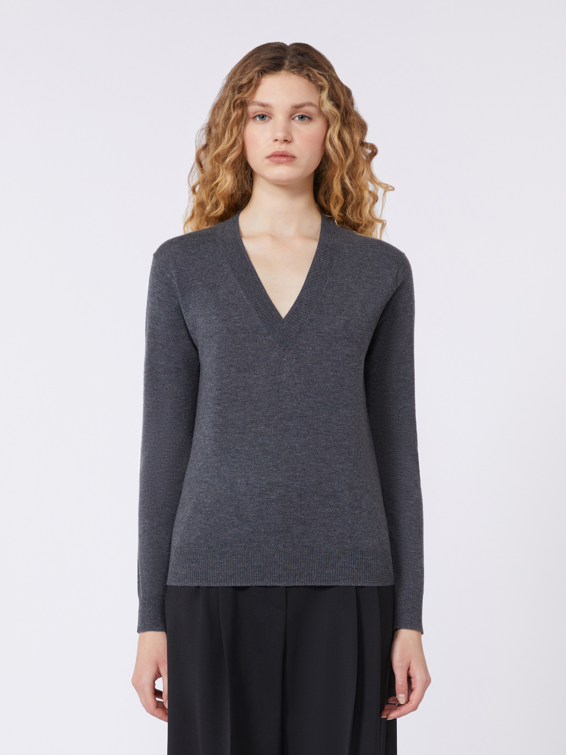 Wool and cashmere sweater - DARK GREY - Max Mara - 2