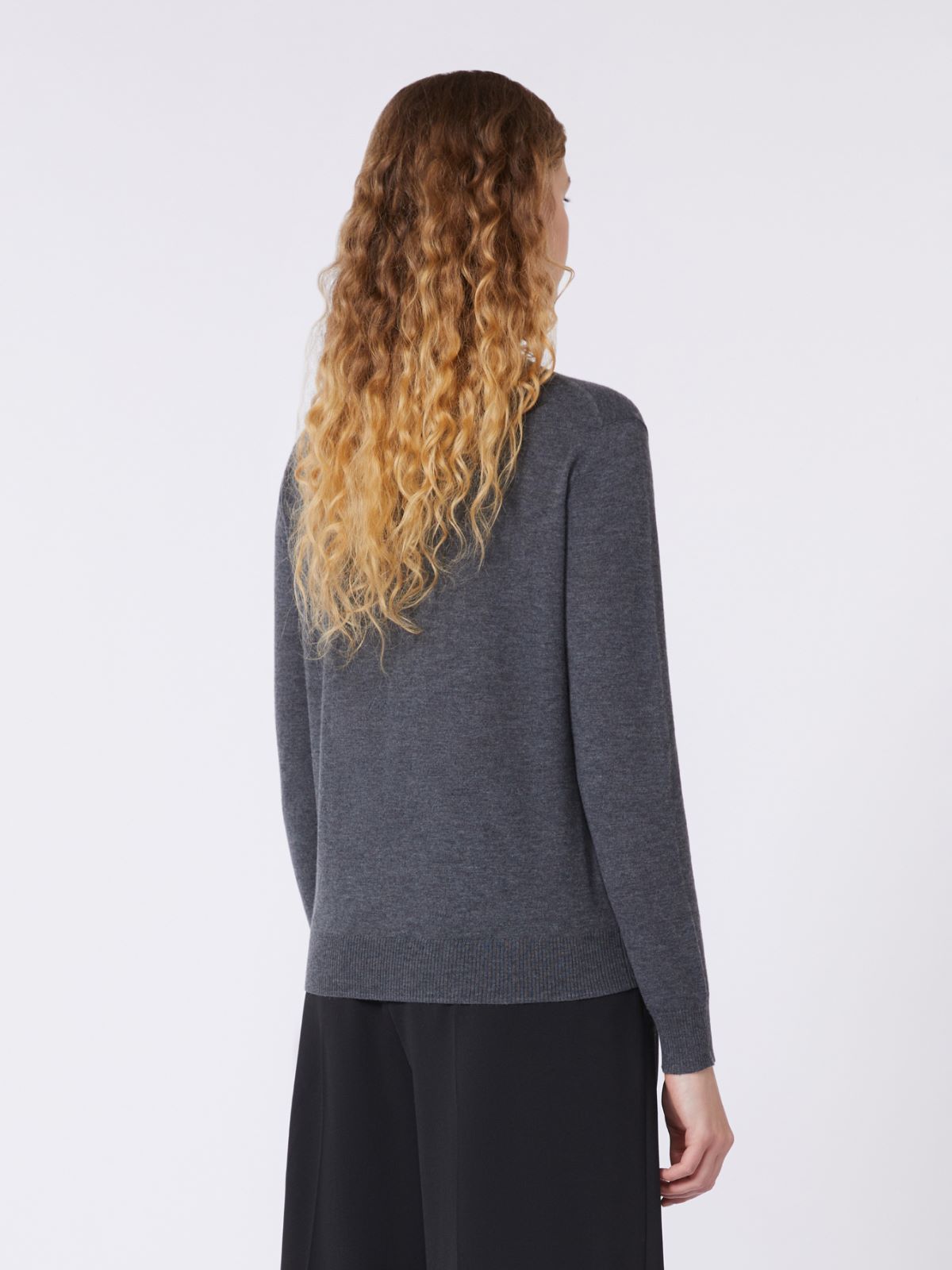 Wool and cashmere sweater - DARK GREY - Max Mara - 5