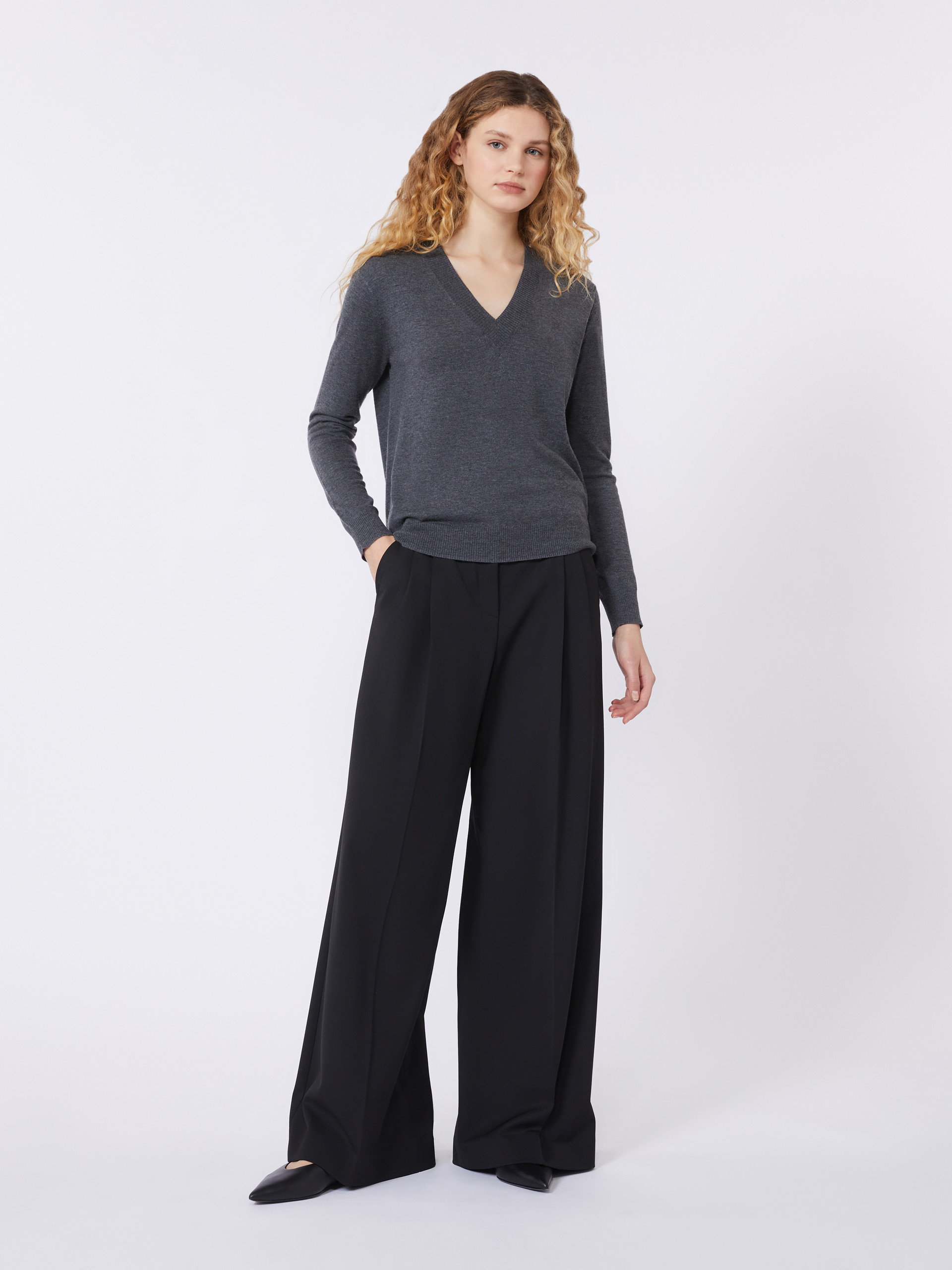 Wool and cashmere sweater - DARK GREY - Max Mara