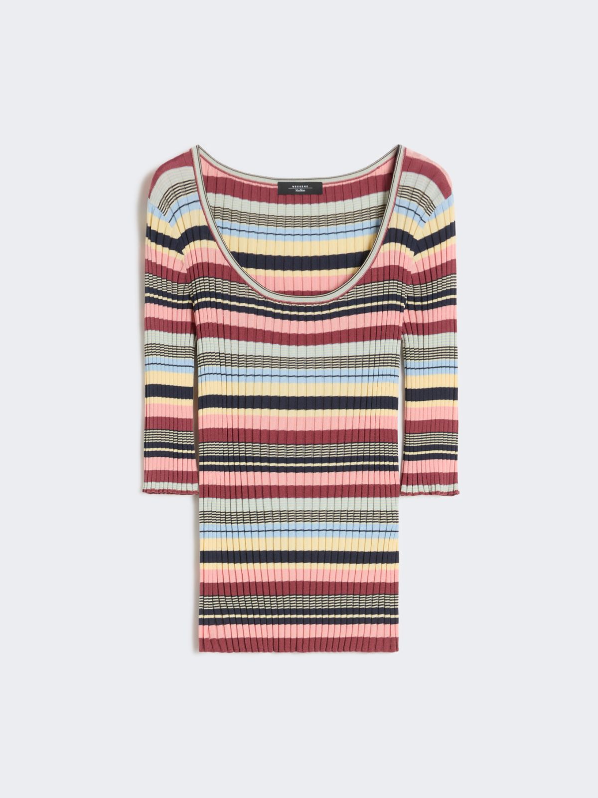 Stretch viscose yarn ribbed jumper - MULTICOLOUR - Max Mara - 9