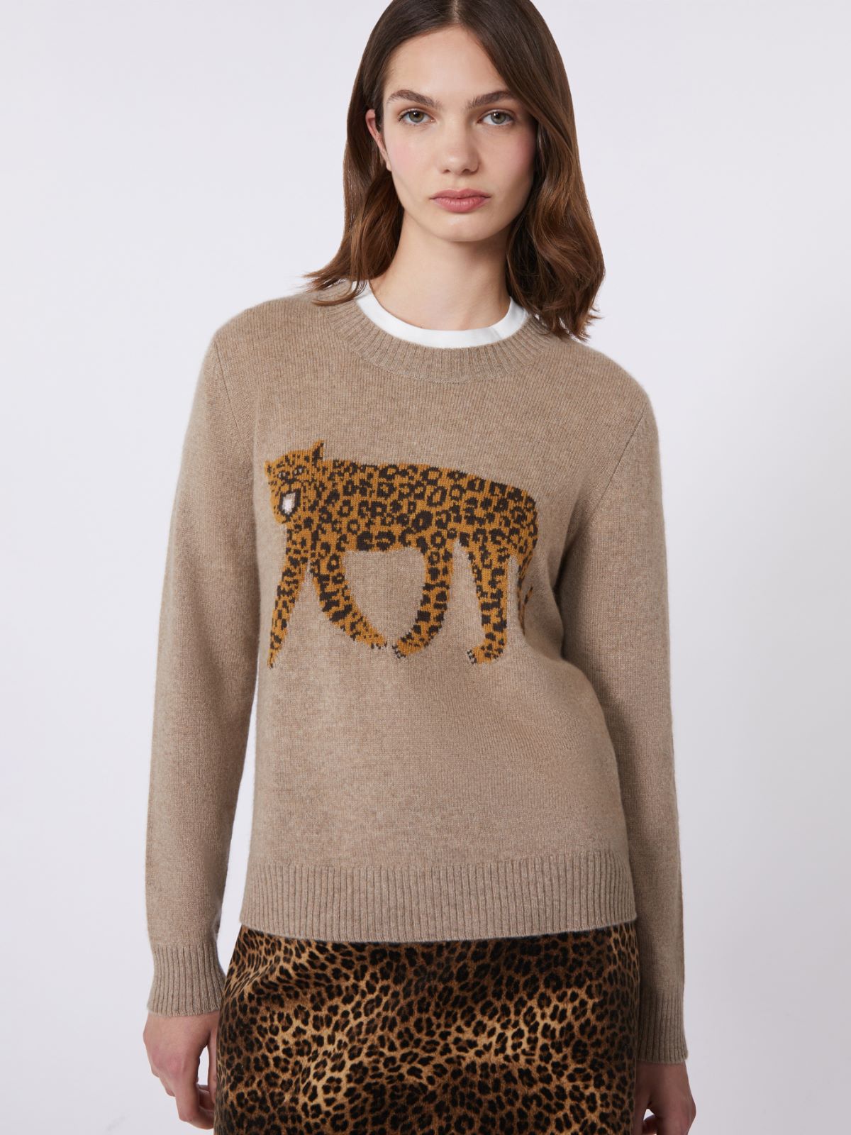 Inlay-detail cashmere sweater - TURTLEDOVE - Max Mara - 5