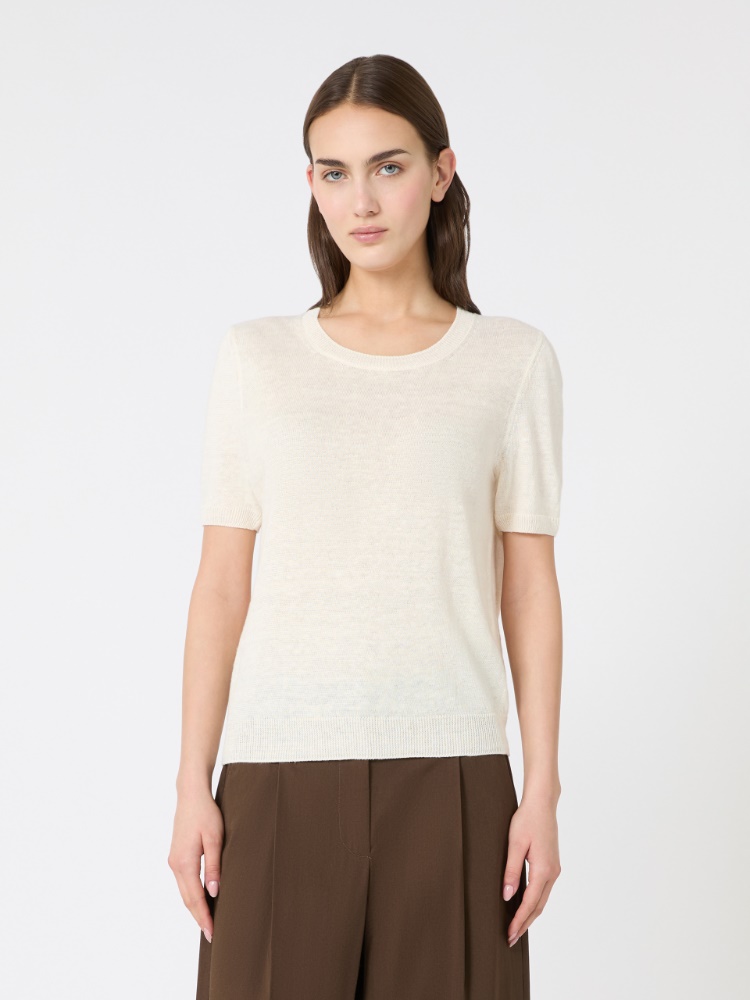 Linen yarn basic jumper - ECRU - Max Mara - 2
