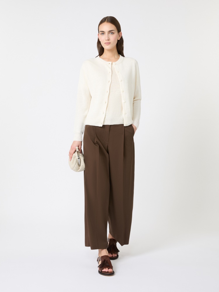 Linen yarn basic jumper - ECRU - Max Mara