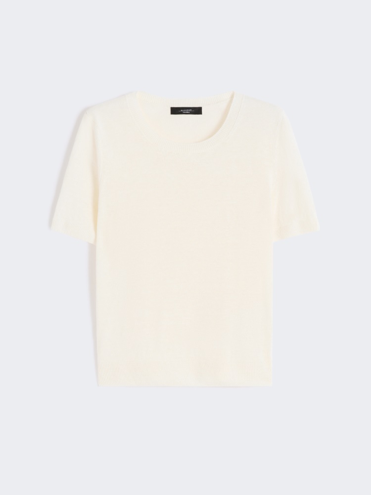 Linen yarn basic jumper - ECRU - Max Mara