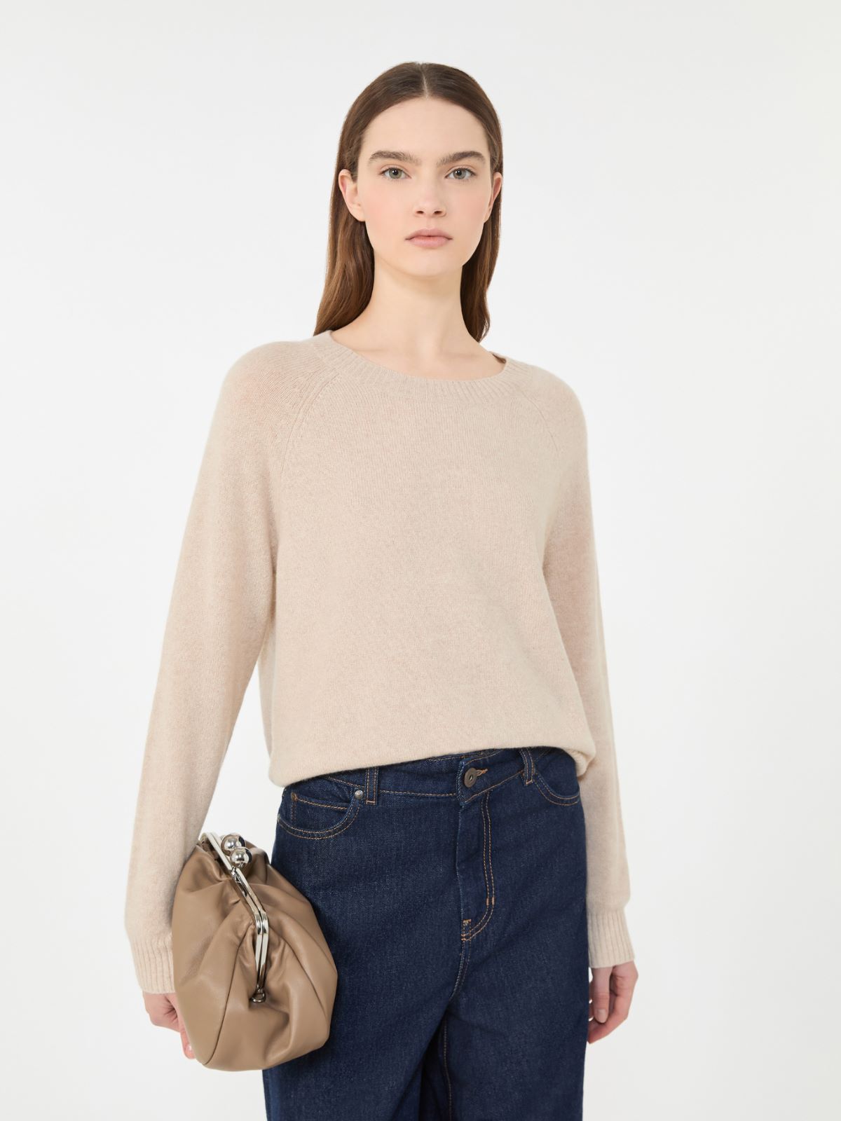 Cashmere crew-neck sweater - SAND - Max Mara - 5