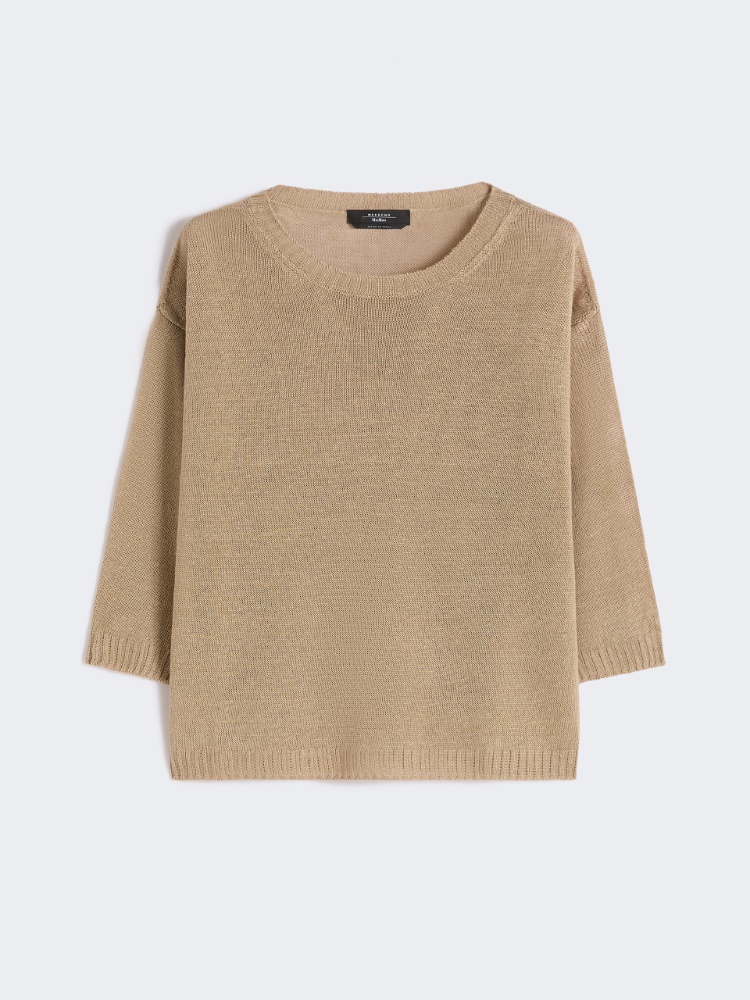 Linen yarn oversize jumper - EARTH - Max Mara - 5
