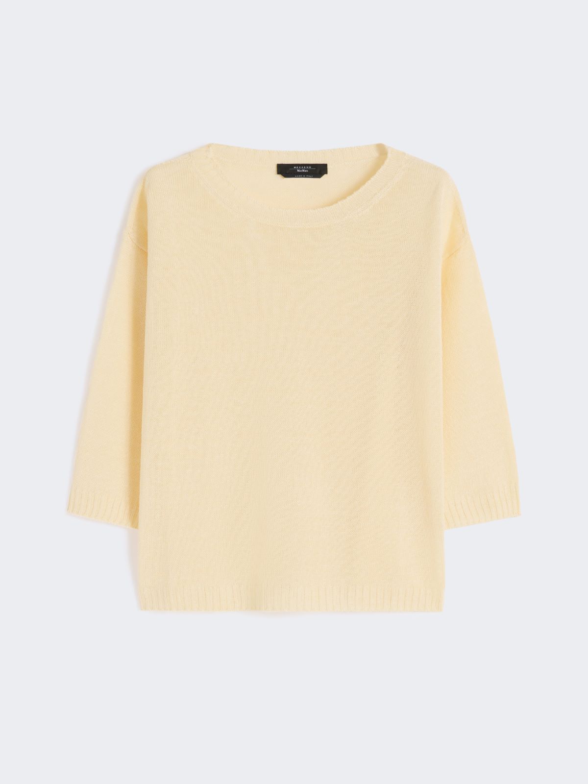 Linen yarn oversize jumper - LIGHT YELLOW - Max Mara - 5