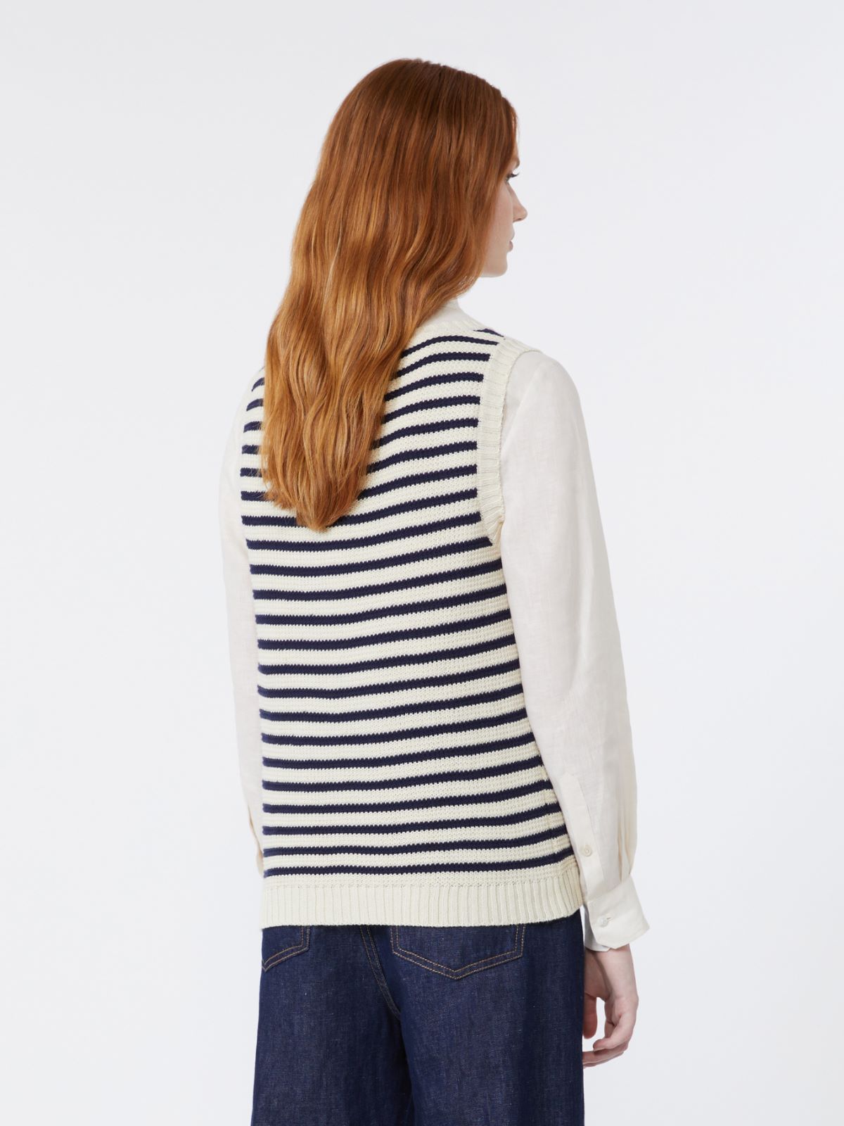 Ribbed cotton yarn jumper - NAVY - Max Mara - 6
