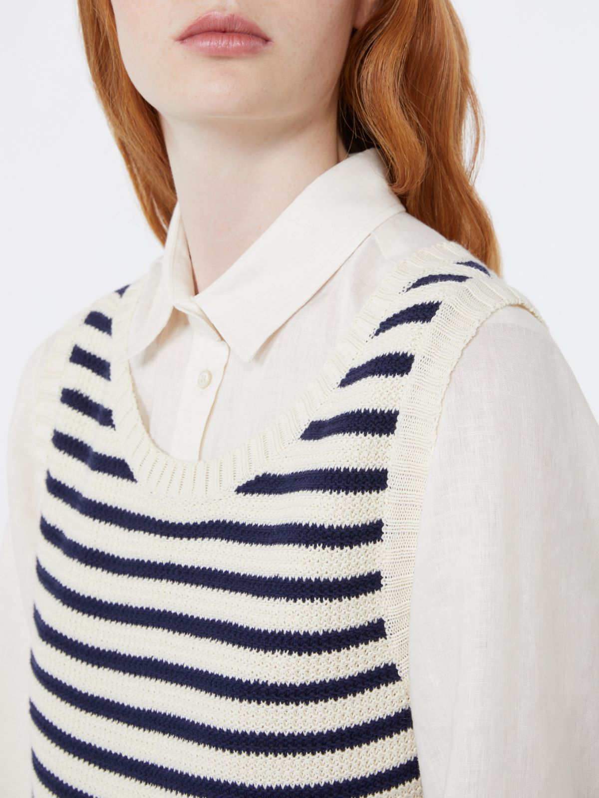 Ribbed cotton yarn jumper - NAVY - Max Mara - 6