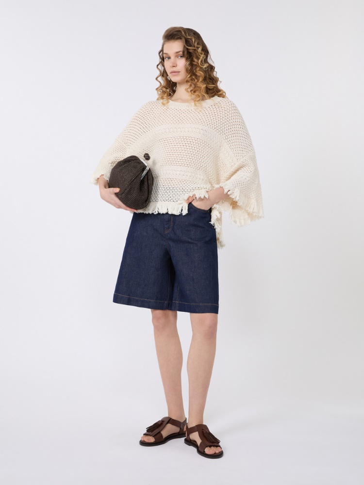 Cotton yarn oversize jumper - ECRU