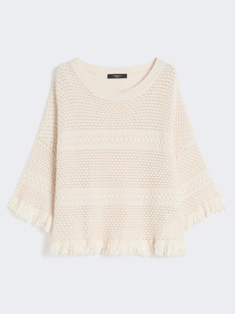 Cotton yarn oversize jumper - ECRU