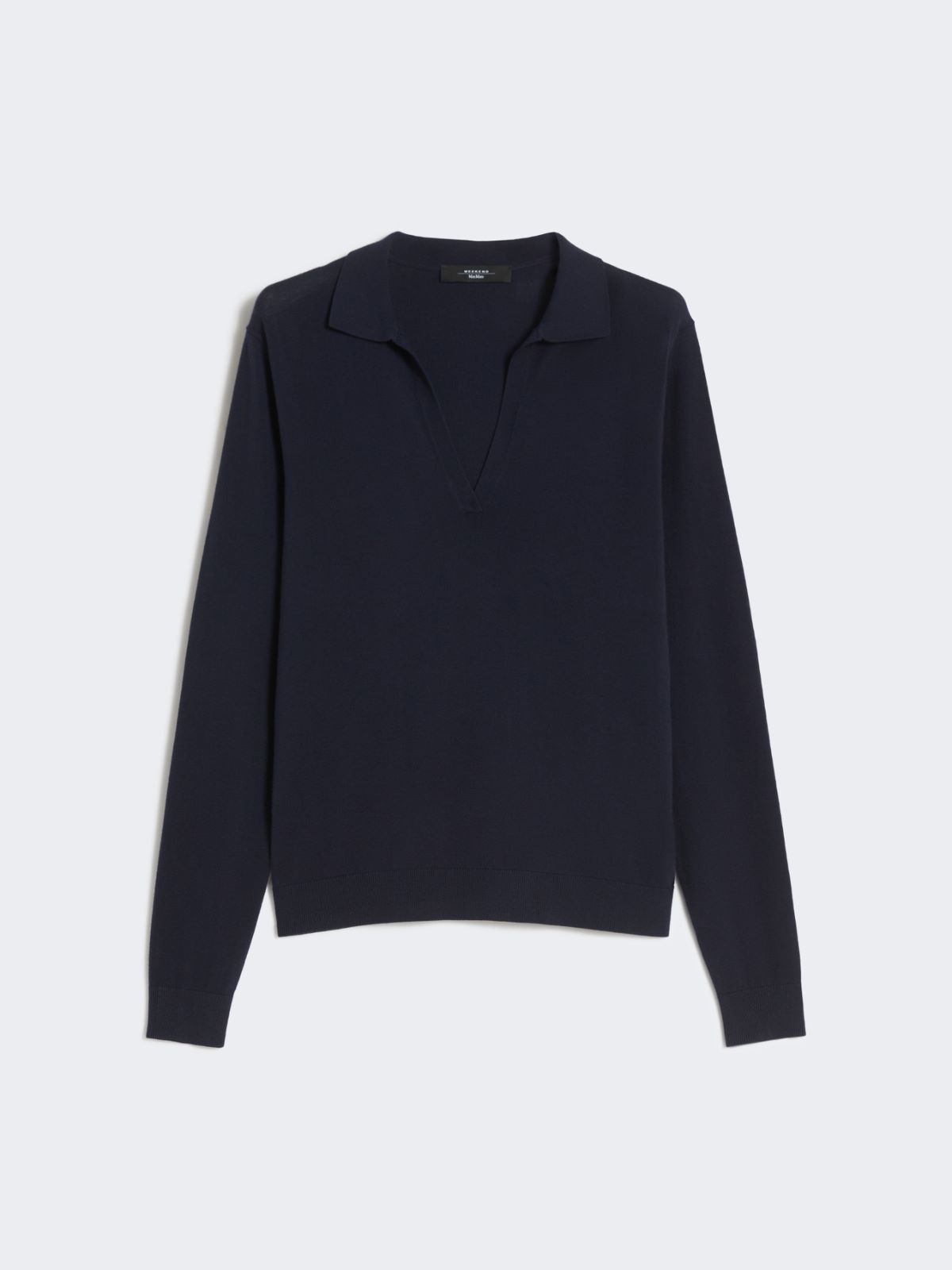 Viscose polo-neck sweater - NAVY - Max Mara - 5