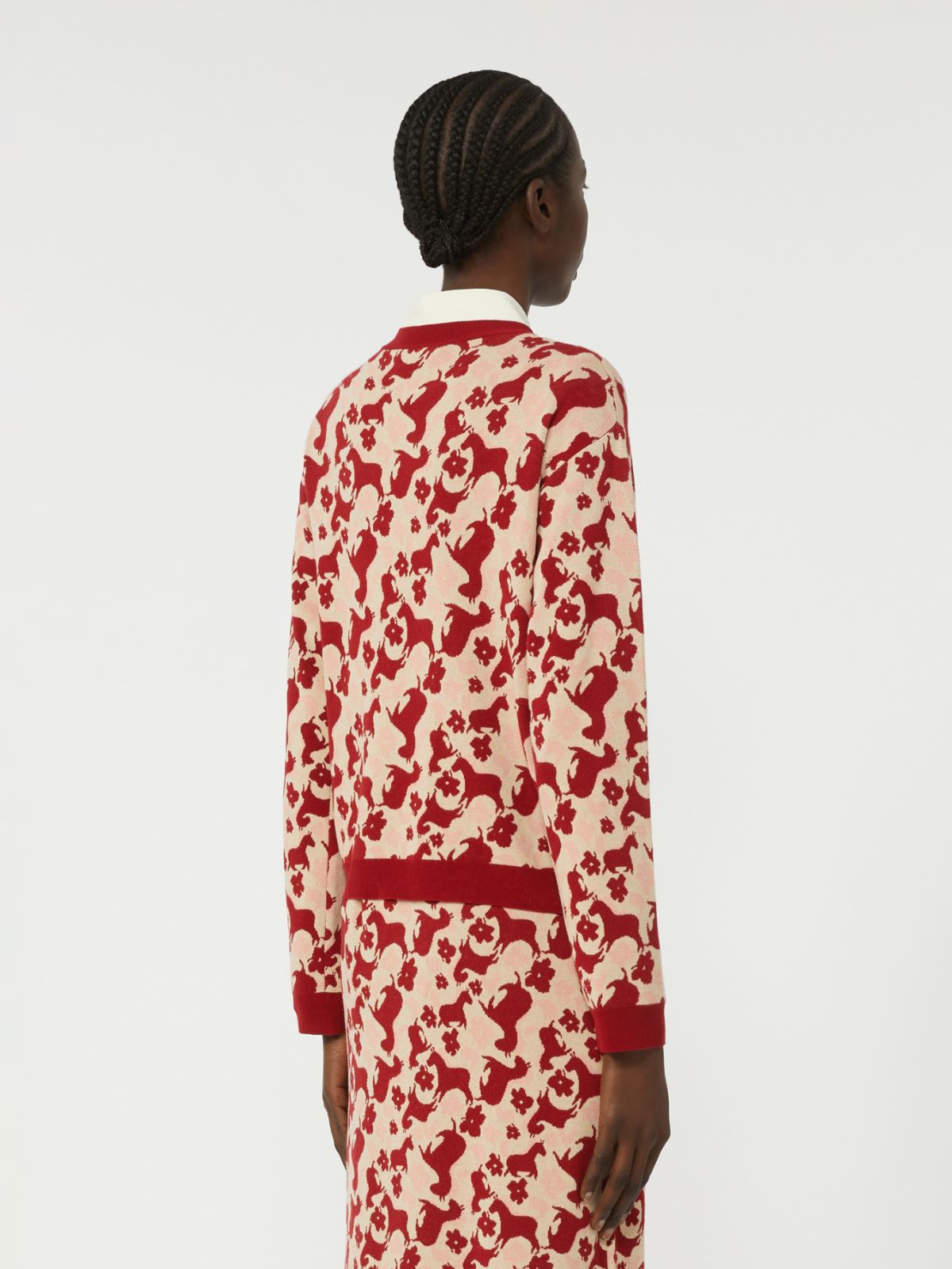 Jacquard viscose sweater - RED - Max Mara - 5