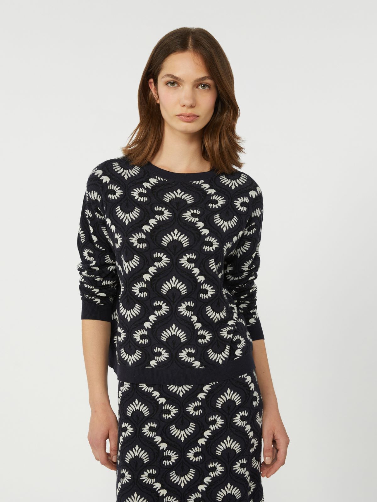 파라오네 비스코스 스웨터 - NAVY - Max Mara - 5