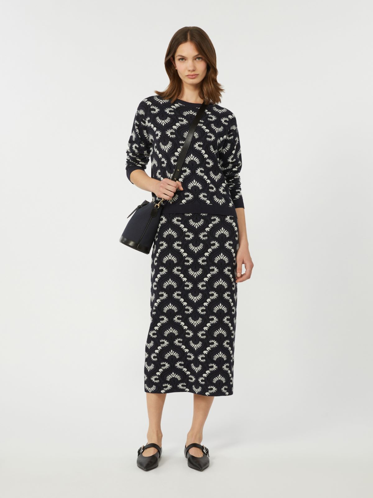 파라오네 비스코스 스웨터 - NAVY - Max Mara - 5