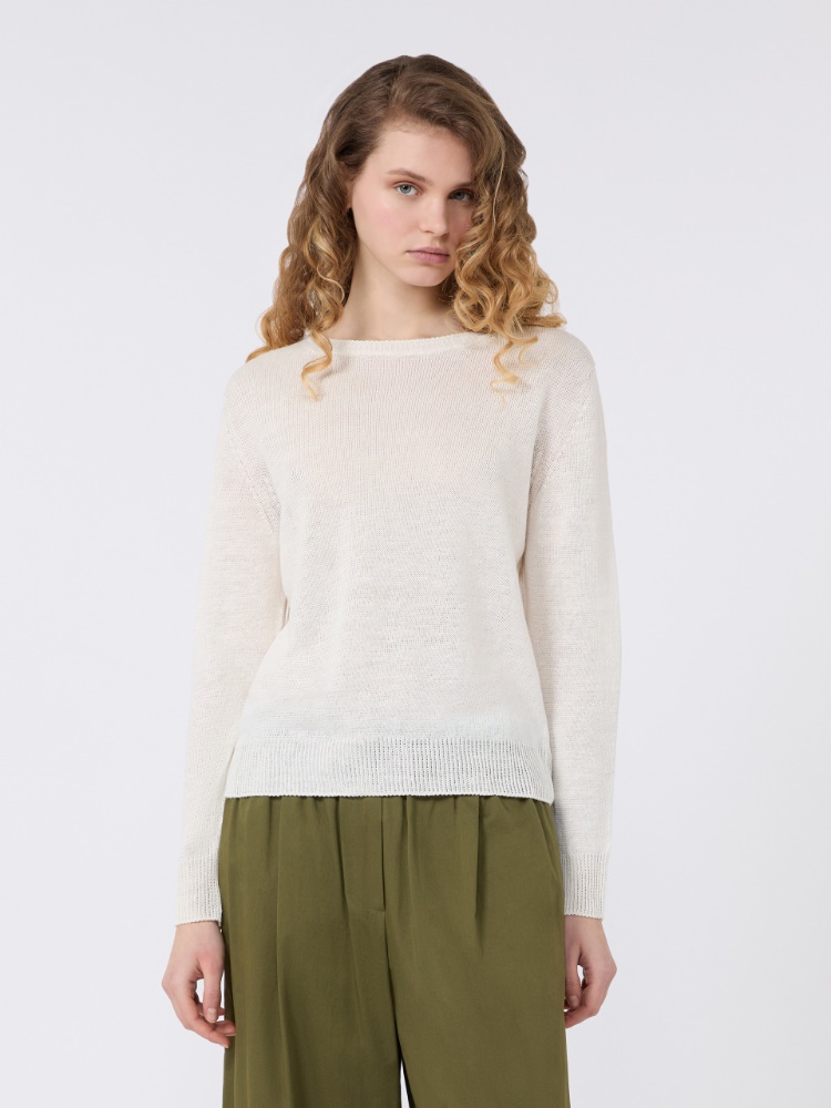 Linen yarn jumper - ECRU - Max Mara - 2
