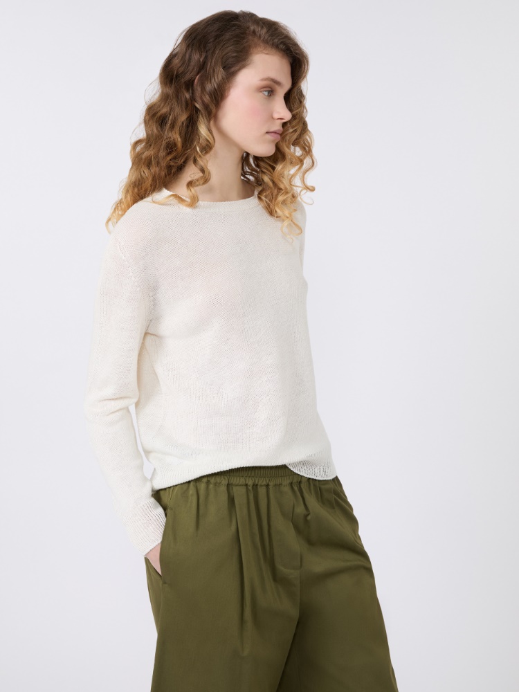 Linen yarn jumper - ECRU - Max Mara - 4