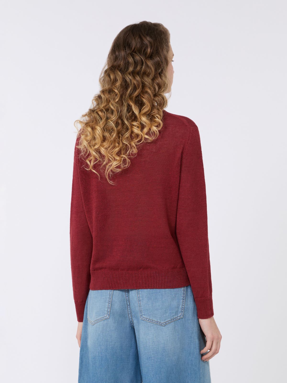 Linen yarn jumper - CHERRY - Max Mara - 3