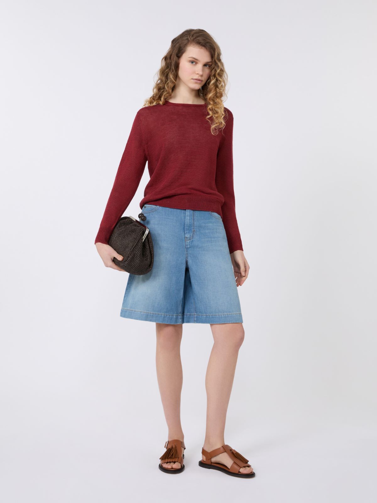 Linen yarn jumper - CHERRY - Max Mara