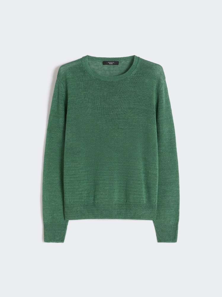 Linen yarn jumper - GREEN - Max Mara