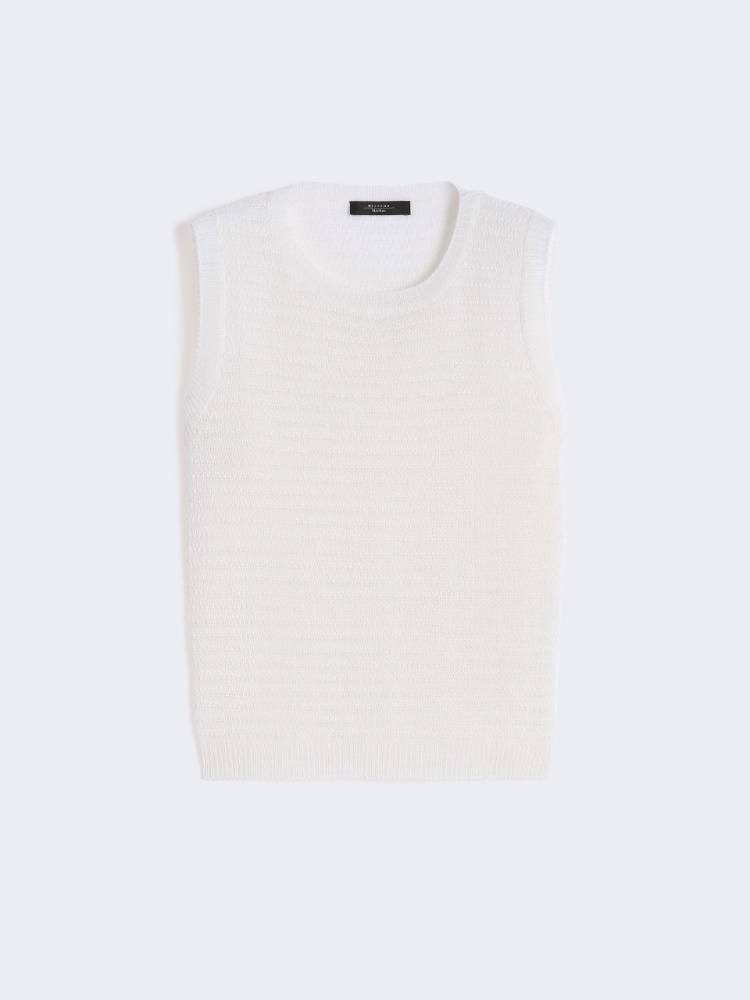 Linen yarn waistcoat - ECRU - Max Mara - 5