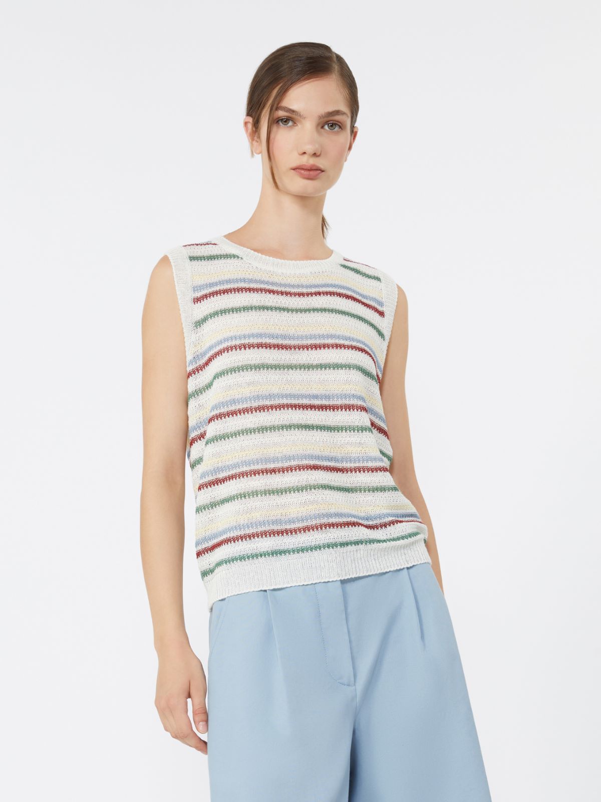 Linen yarn waistcoat - MULTICOLOUR - Max Mara - 5