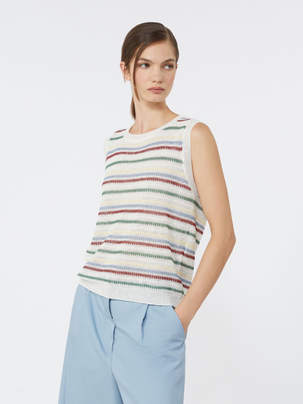 Linen yarn waistcoat - MULTICOLOUR - Max Mara - 5