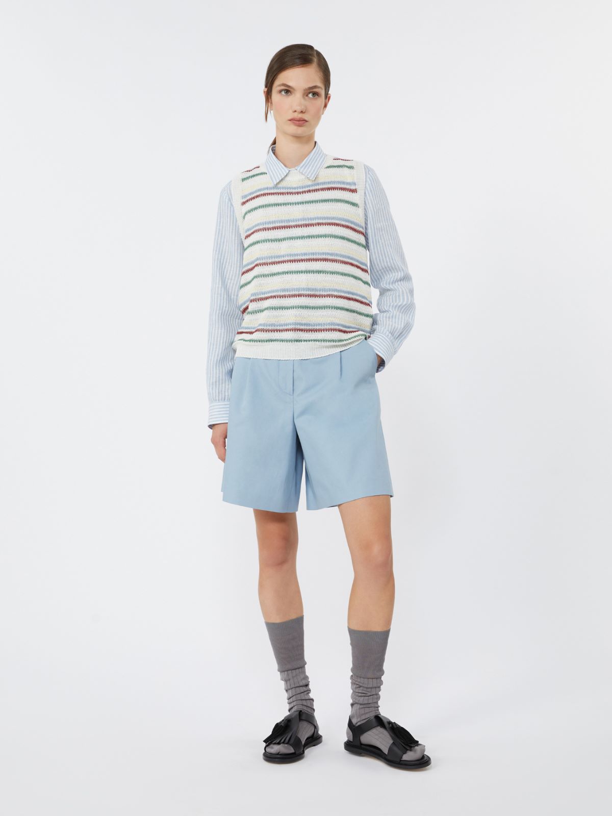 Linen yarn waistcoat - MULTICOLOUR - Max Mara - 5