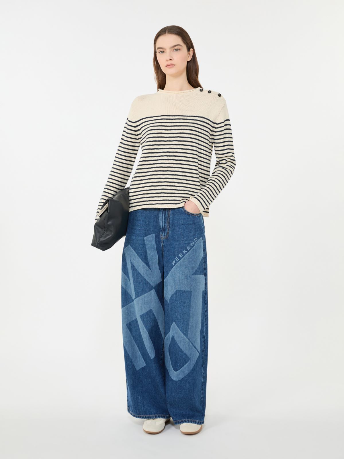 Relaxed-fit cotton sweater + NAVY - Max Mara
