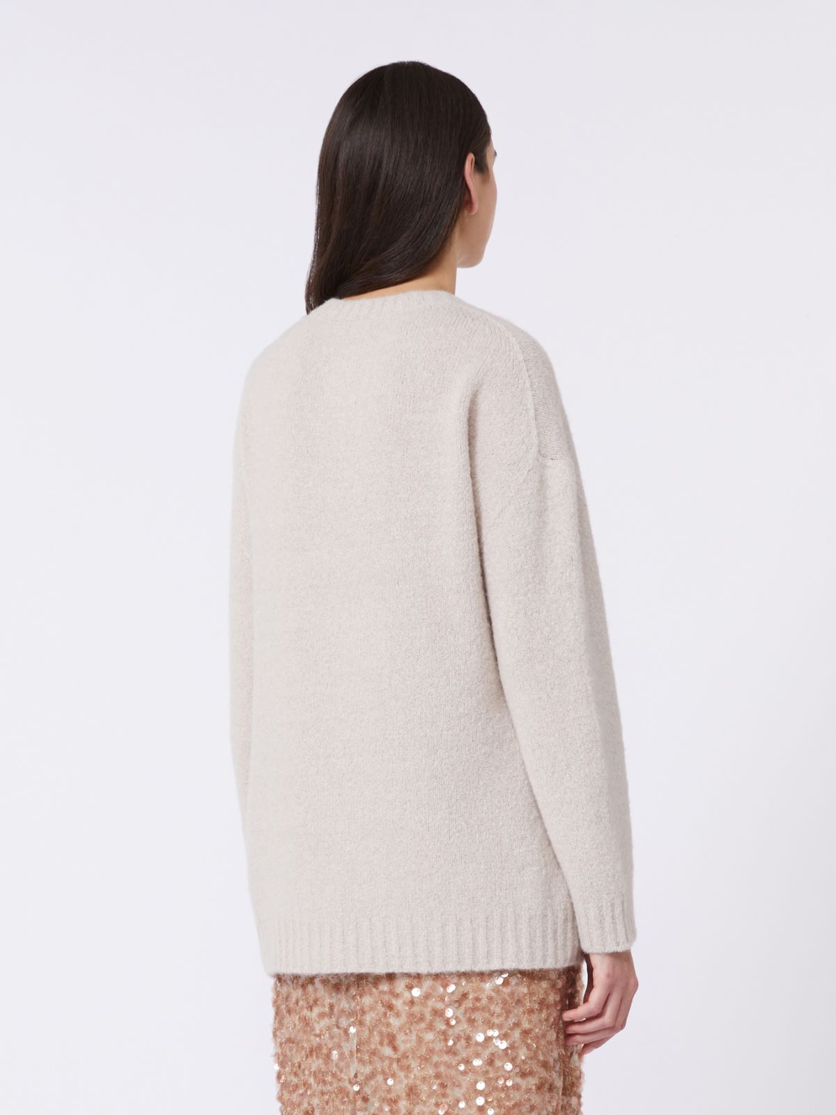 Oversized alpaca and cotton sweater - SAND - Max Mara - 5