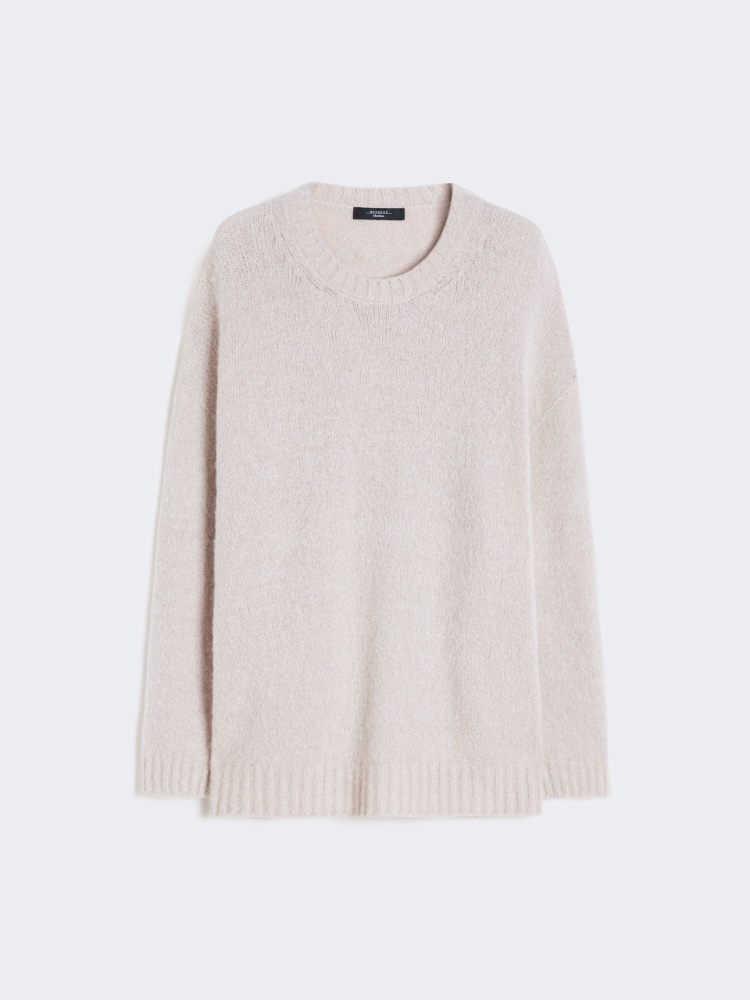 Oversized alpaca and cotton sweater - SAND - Max Mara