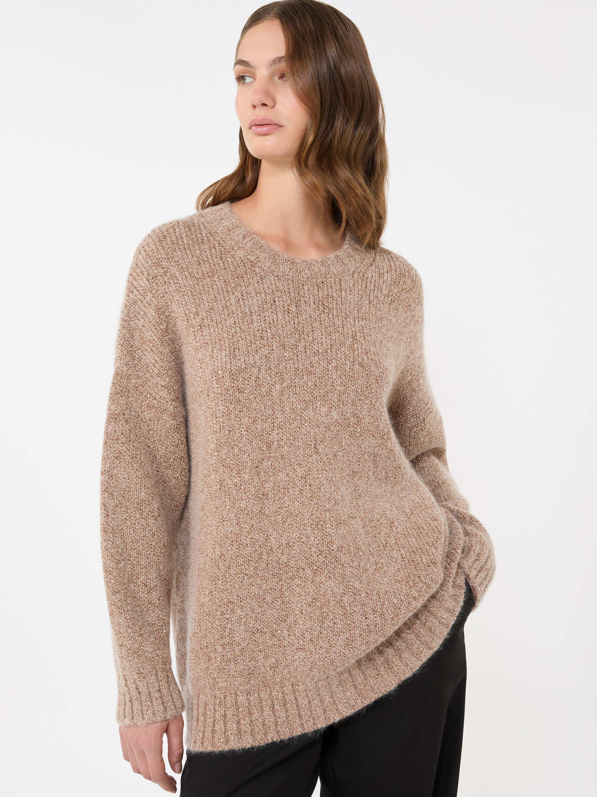 Oversized mohair and lurex sweater - COPPER - Max Mara - 4