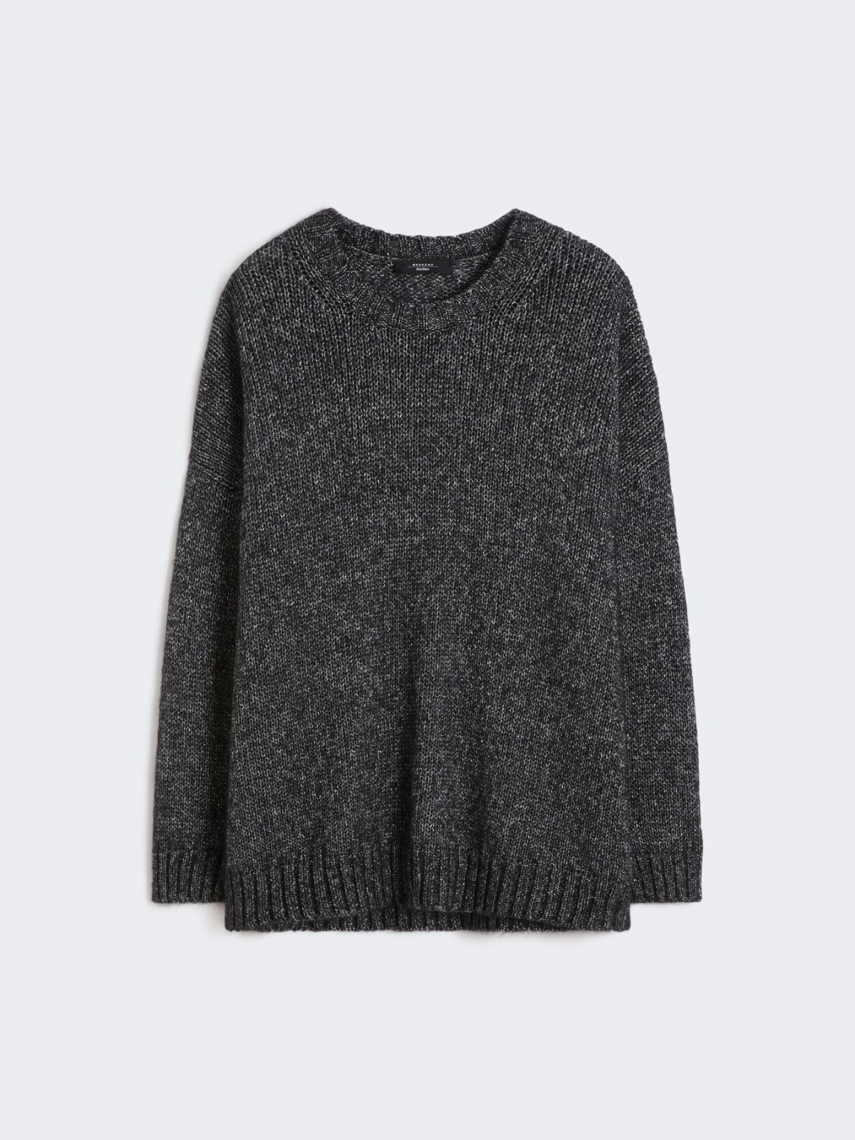 Oversized mohair and lurex sweater - DARK GREY - Max Mara - 9