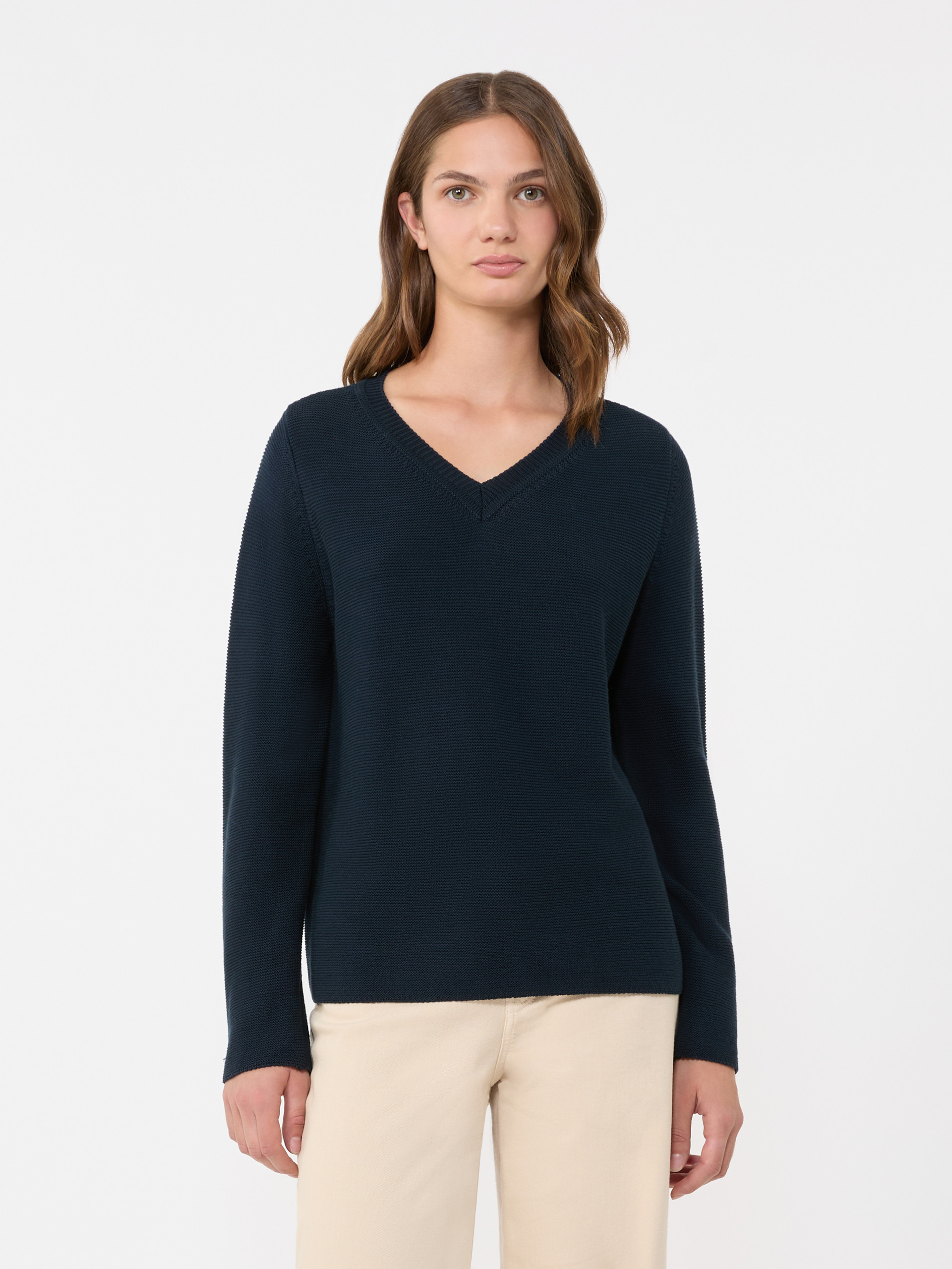 Cotton boxy sweater - NAVY - Max Mara - 2